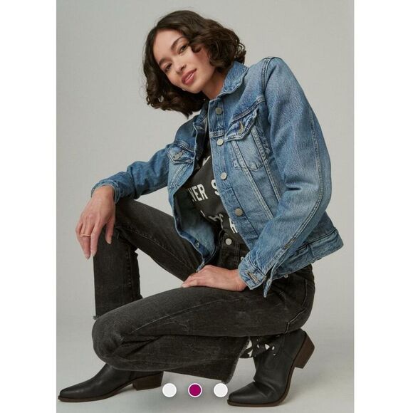 LUCKY BRAND Denim Jean Jacket Size L - Picture 1 of 9